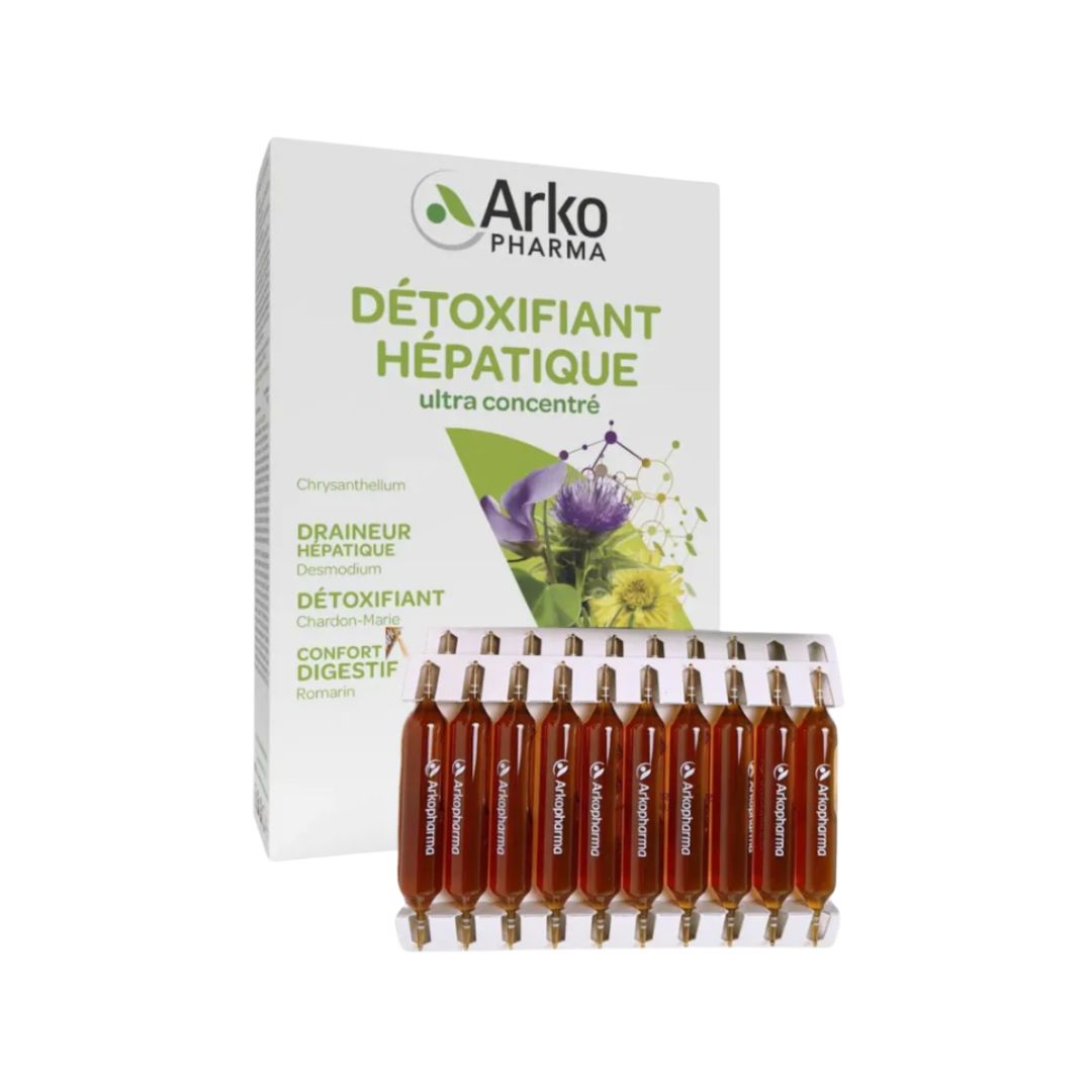 Detox Thải Độc Gan Arkopharma Détoxifiant Hépatique 20 Ống – Hỗ Trợ Thanh Lọc Gan Chuẩn Pháp